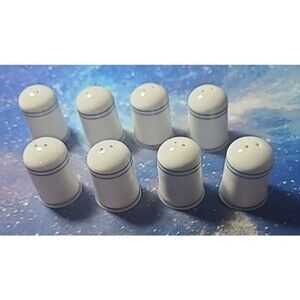 Northwest Airlines NWA 1st Class Bullet Striped Salt Shakers Set of 8